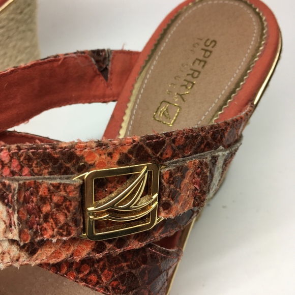 SPERRY TOP-SIDER Sz 7.5M Maris Coral Snake Print - Picture 5 of 8